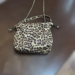 ヒョウ柄ショルダーバッグ 中型
