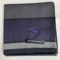 BURBERRY バーバリー パープル柄 ハンカチ 未使用