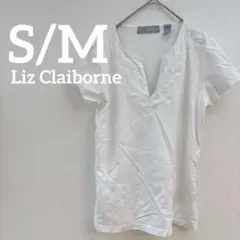 ⭐️Liz Claiborne 【S】刺繍 Tシャツ シンプル カットソー