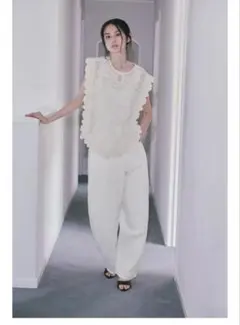 ZARA プリーツ入りコットンパンツZW COLLECTION