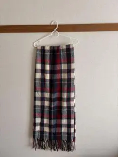 チェック柄マフラー（赤・青）