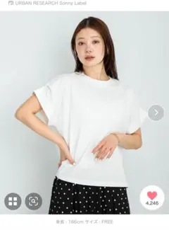 アーバンリサーチサニーレーベル　ダブルタックフレンチスリーブプルオーバー