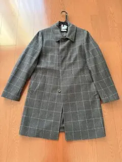✩BEAMS HBART✩美品！グレー チェック柄 チェスターコート