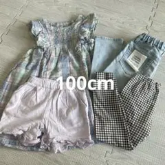 女の子服　100cm 4点セット　moujonjon UNIQLO等のサムネイル