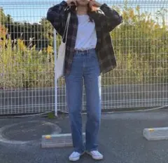 GU オーバーサイズチェックシャツ