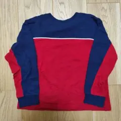 赤と紺の長袖トレーナー　120