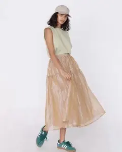 【新品未使用】SeaRoomlynn シャイニー tulle フレアスカートのサムネイル