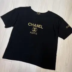 CHANEL Tシャツ ブラック ココマーク BOUTIQUE 90s 使用感有のサムネイル