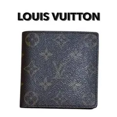 メンズ　ルイヴィトン　モノグラム　コンパクトウォレット　二つ折り財布　財布　茶色