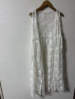 PAGE BOYノースリーブ レーストップス ホワイト フリーサイズのサムネイル