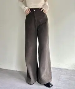 新品　mystic フレアデニム　パンツ　ブラウン　サイズ0 mline