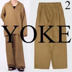 YOKE 26SS リネンシルク 3プリーツ テーパード ワイドパンツ ヨーク