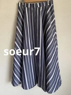 soeur7 スール7 ストライプスカート スコットクラブ　フレアスカートのサムネイル
