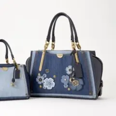 COACH ドリーマー ティーローズ デニム 2way ハンドバッグ