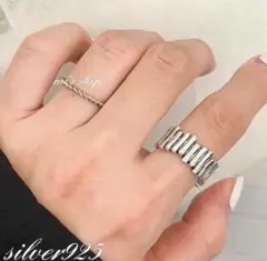 silver925 ストライプデザインリング/シルバー925 メキシカン