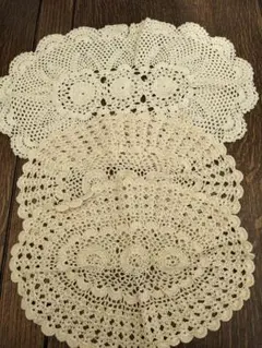 アイボリー レース ドイリー セット