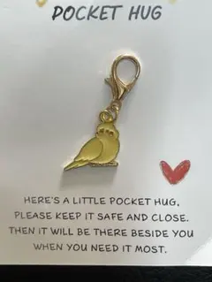 オカメインコ　メタルチャーム　キーホルダー