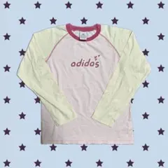 【激レア/00s】adidas ラグラン長袖Tシャツ ピンク160 y2k