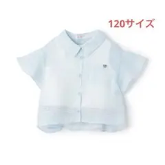 メゾピアノ新品新作タグ付きシアーシャツ＆ロゴリブタンクトップセット120