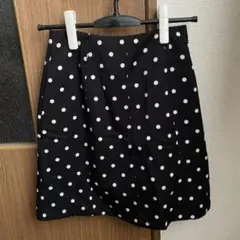 【美品・匿名配送】 NICECLAUP ドット スカート 黒 ブラック