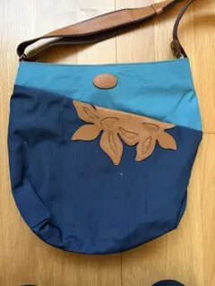 ショルダーバッグ ネイビー ターコイズ
