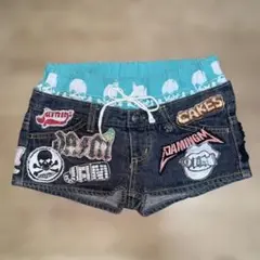Jam パッチ付きデニムショーツ