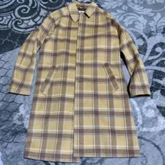 INHERIT チェック柄 ロングコート ウール混のサムネイル