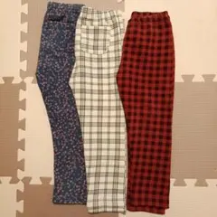 フリースレギンス10分丈3枚セット 100cm