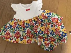 花柄フリル付きワンピースセットのサムネイル