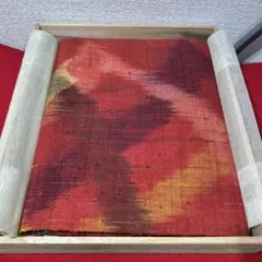 良品　名古屋帯　幾何学模様　紬　正絹　着物　和装