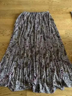 AS KNOW AS ペイズリー柄 プリーツロングスカートのサムネイル