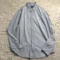 ラルフローレン シャンブレーシャツ BDシャツ カラーポニー刺繍ロゴ L