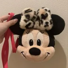 ミニーマウス ぬいぐるみ ポシェット ヒョウ柄