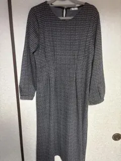 ハニーズ　ロングワンピース　千鳥柄