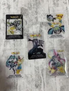 D*u様 ポケモン 初音ミク クリアカード 全5種コンプリートセット　ららぽーと