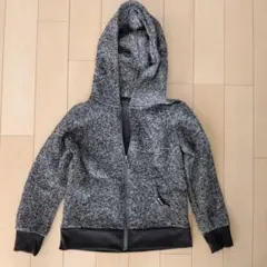 FIRST DOWN キッズ ジップアップパーカー グレー