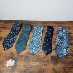 Gs52 ネクタイ　シルク　メンズ　5本　まとめ売り　ブランドネクタイ　総柄