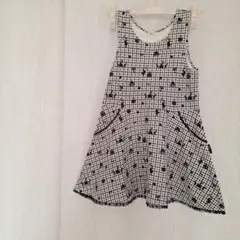 KNIT PLANNER チェック柄フリルワンピース