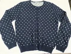 【美品】（値下げ）earth  ドット柄カーディガン