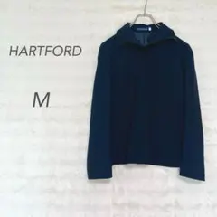 ハートフォード/ブルゾン/ジップアップ/ブラック/ウール混/日本製/きれいめ通勤