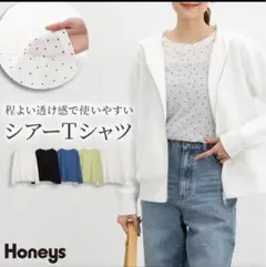 シアーTシャツ　アイボリー