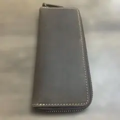 レザーペンケース ラウンドファスナー ブラウンのサムネイル
