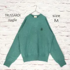 【イタリア製】TRUSSARDI maglie ワンポイント 刺繍 上質ニットのサムネイル