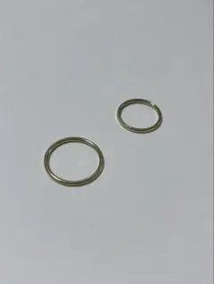 真鍮リング　ゴールド　シンプルリング　1.6mm 金属磨きクロス付き