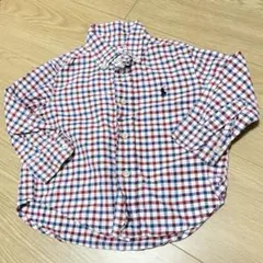 チェック柄コットンシャツ 90cm ラルフローレン