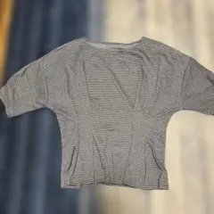 白黒チェック 半袖Tシャツ Mサイズ