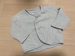 ベビー　アプレレクール 80 ベージュ　カーディガン　リブ編み　刺繍