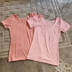 ピンク・薄いピンク 半袖インナー 2枚セット　Мサイズ