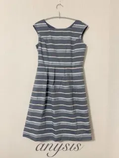 【値下げ】anySiS　ボーダーワンピース　上品　綺麗目　デート服　オフィスにも