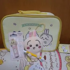 ちいかわおかたづけバッグ ちいかわ討伐マスコットリップクリーム3点セット⑤